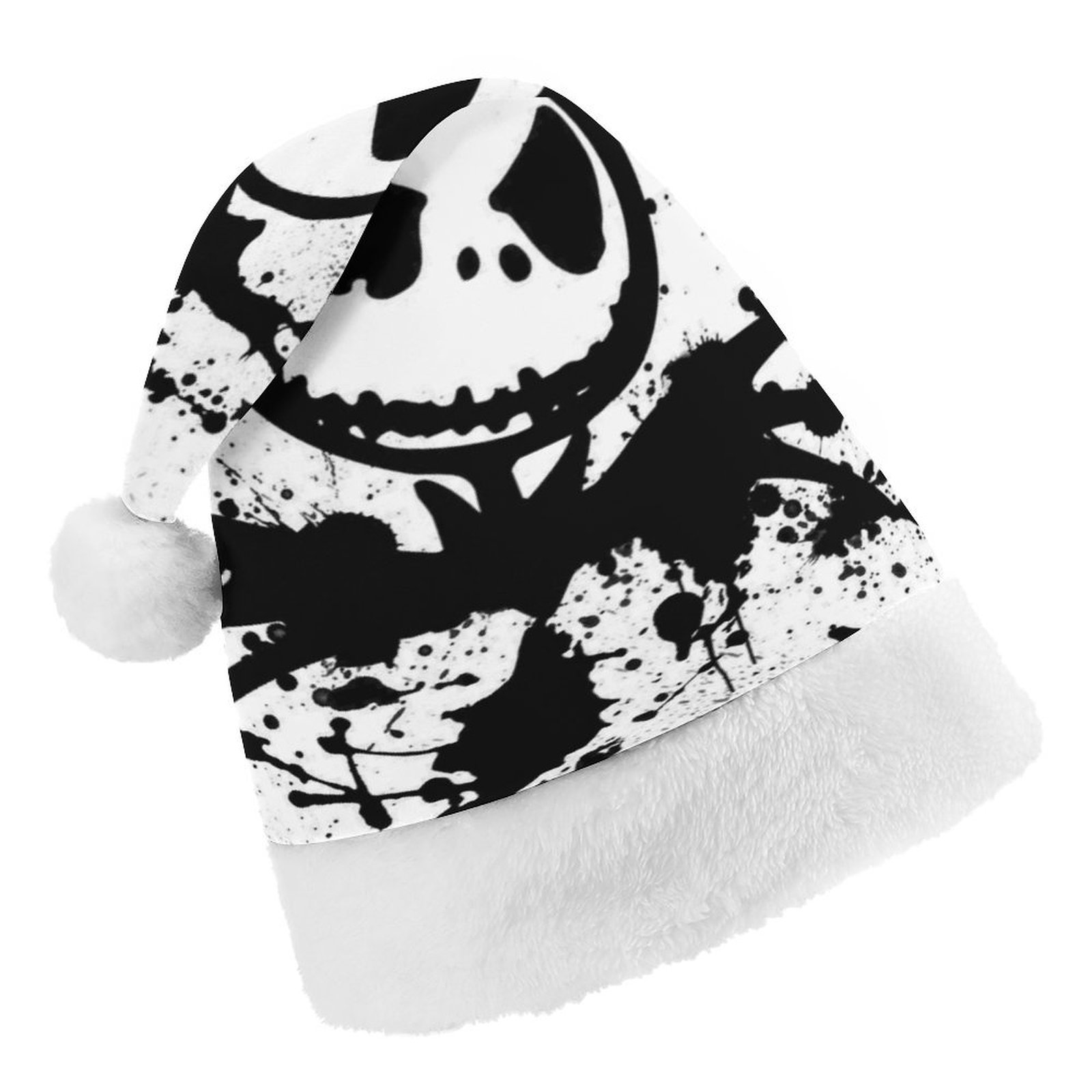 The Nightmare Before Christmas Jack Skellington Christmas Hat for Adult And Kids Xmas Decor Ornaments Christmas New Year Festive Holiday Party Supplies Plush Santa Claus Hats